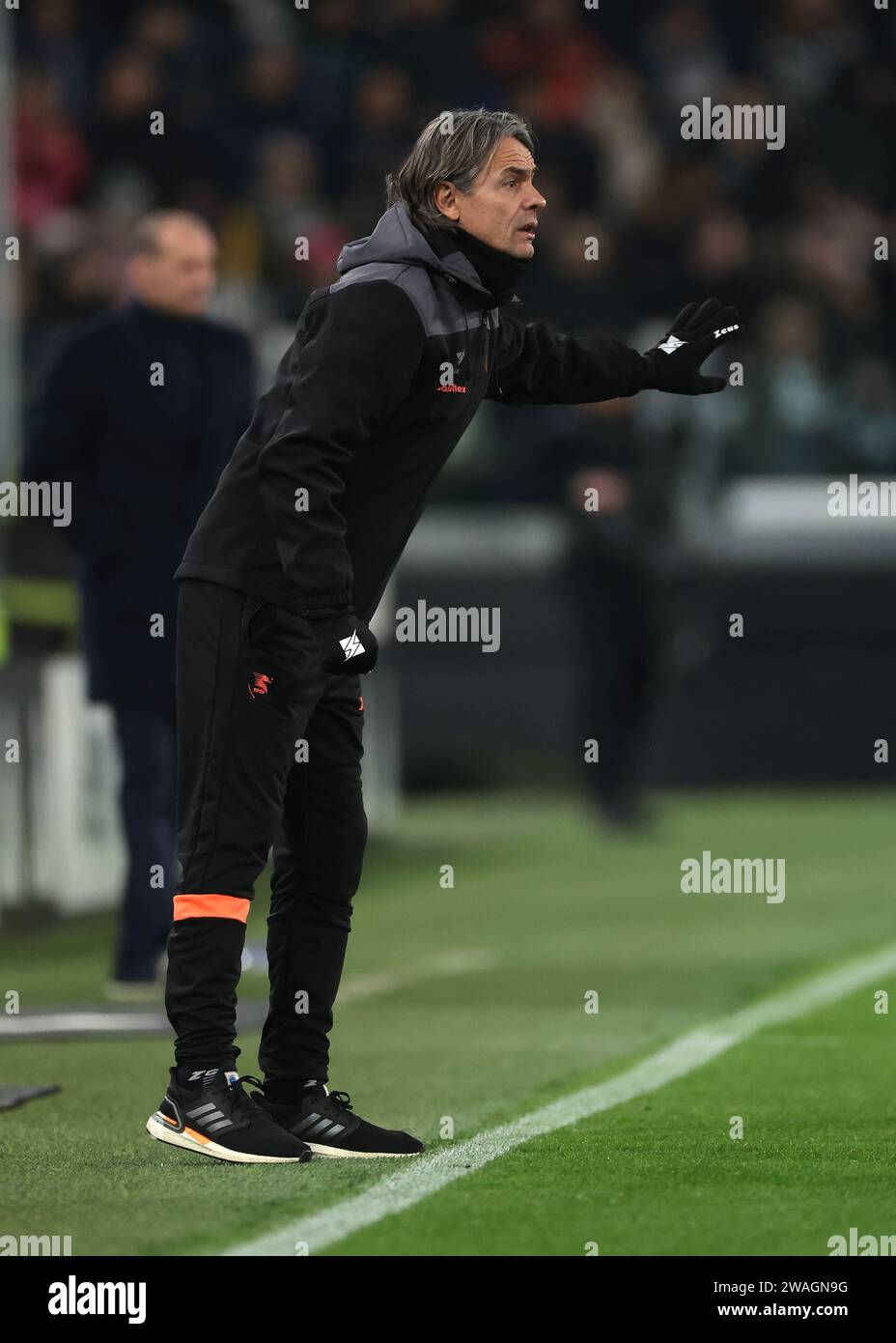 Turin, Italie. 4 janvier 2024. Filippo Inzaghi l'entraîneur-chef de Salernitana réagit lors du match de Coppa Italia à l'Allianz Stadium, Turin. Le crédit photo devrait se lire : Jonathan Moscrop/Sportimage crédit : Sportimage Ltd/Alamy Live News Banque D'Images