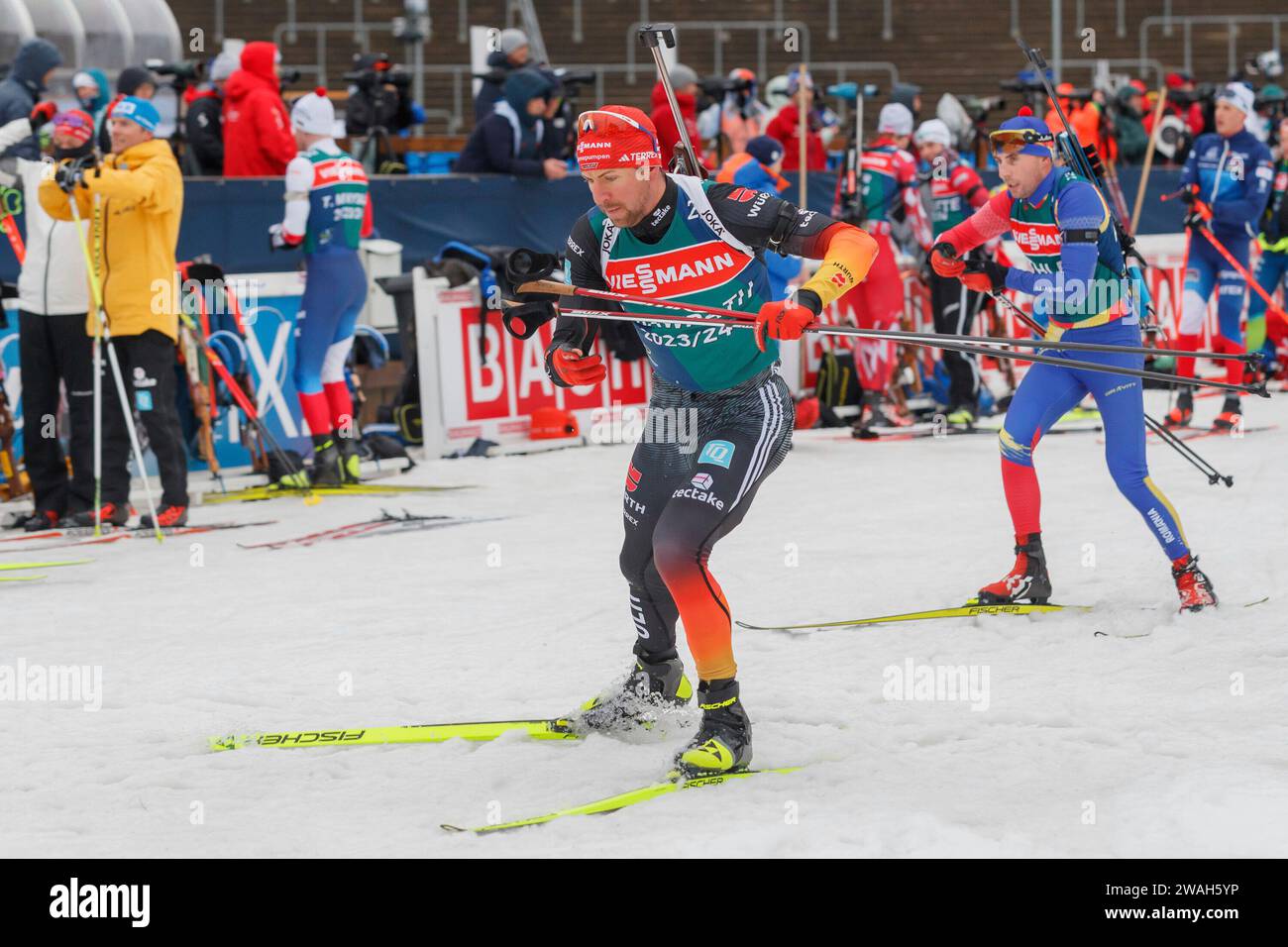 Oberhof, Deutschland. 04 janvier 2024. Philipp Nawrath (GER, Deutschland), 04.01.2024, Oberhof (Deutschland), IBU World Cup Biathlon Oberhof 2024 crédit : dpa/Alamy Live News Banque D'Images