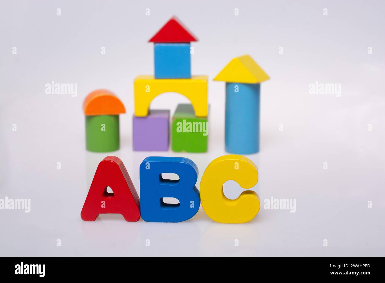Abc alphabet coloré de lettres et de la société au concept d'éducation Banque D'Images