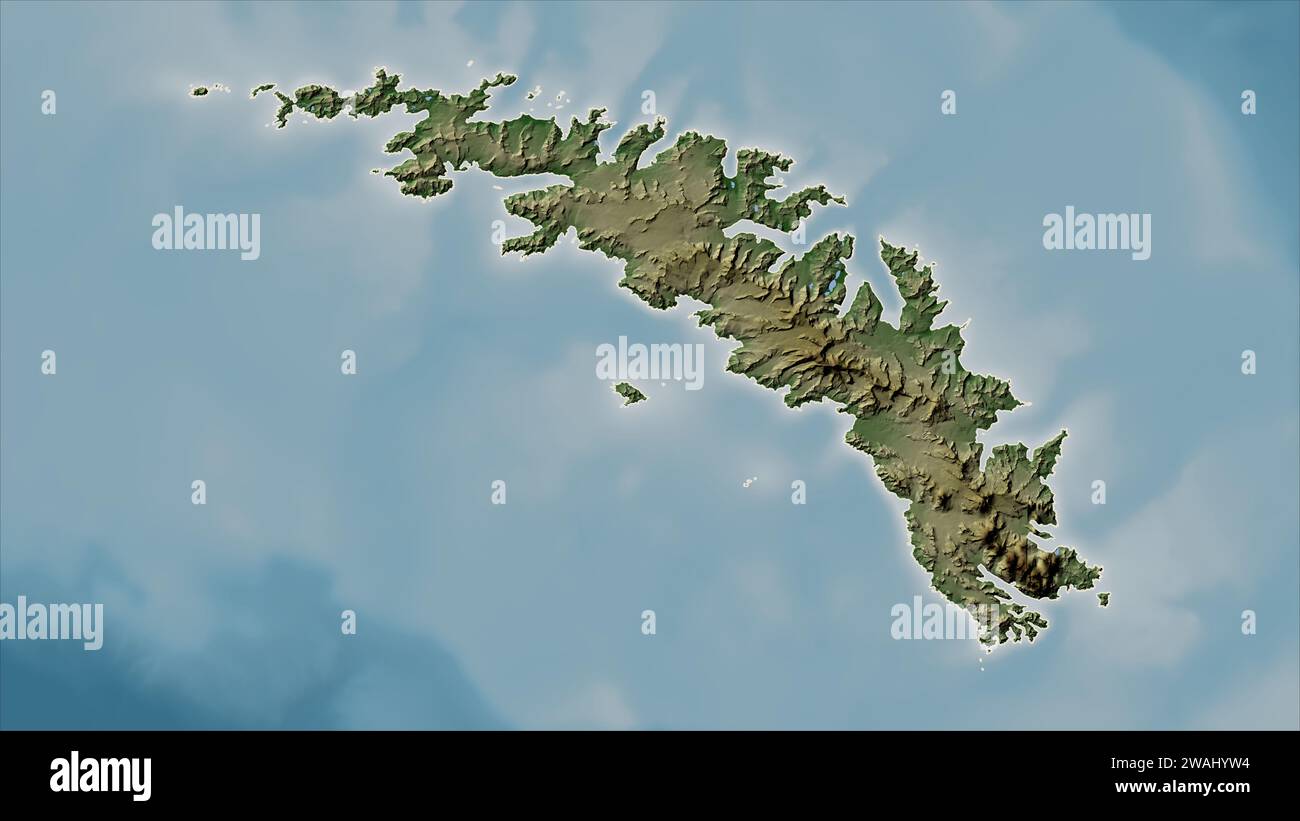 du Sud du Sud et les îles Sandwich du Sud esquissées