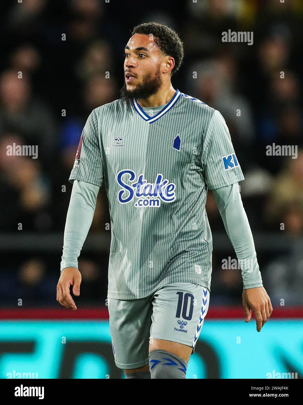 Arnaut Danjuma d'Everton en action lors du match du 3e tour de Crystal Palace FC contre Everton FC Emirates FA Cup au Selhurst Park Stadium, Londres, Angleterre, Royaume-Uni le 4 janvier 2024 Banque D'Images