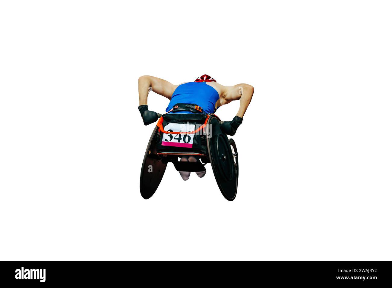 athlètes de groupe dans la course de course en fauteuil roulant isolé sur fond blanc, jeux de sports d'été Banque D'Images athlètes de groupe dans la course de course en fauteuil roulant isolé sur fond blanc, jeux de sports d'été Banque D'Images