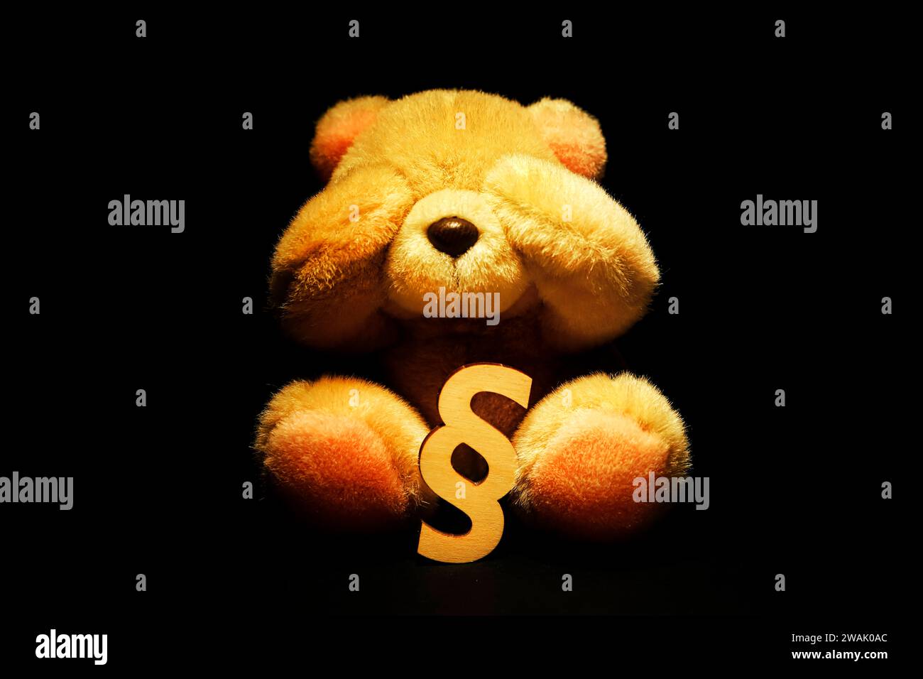 Teddybär mit Paragrafenzeichen *** ours en peluche avec signe de paragraphe Banque D'Images