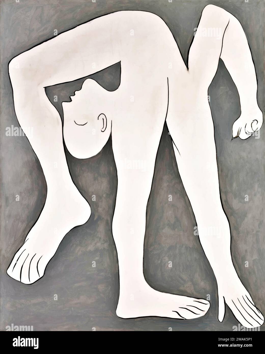 L'acrobate, 1930 (peinture) de l'artiste Picasso, Pablo (1881-1973) Espagnol. Illustration de Vecteur