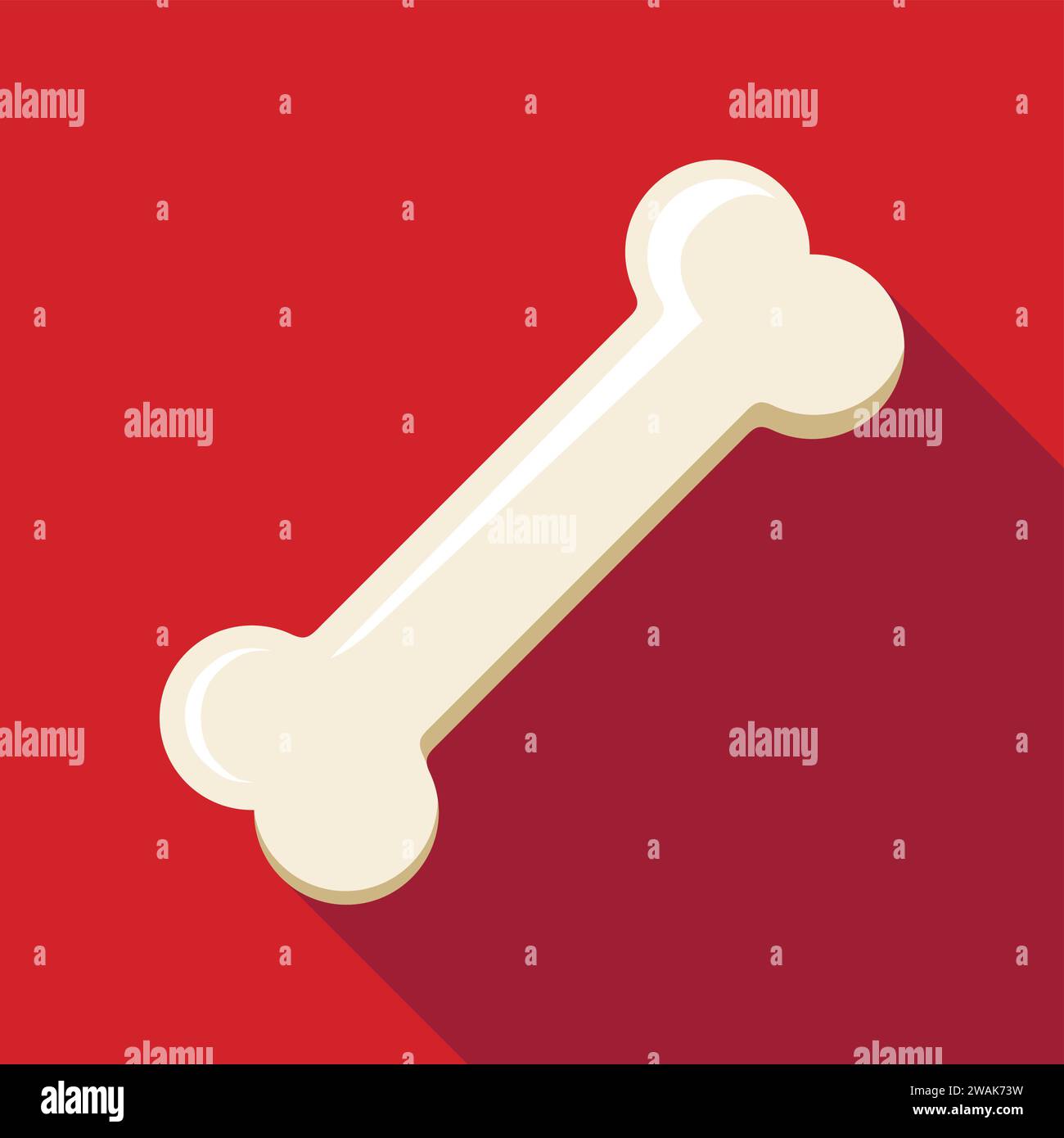 Icône d'os de chien avec ombre longue sur fond rouge. Panneau de nourriture pour chien. Illustration vectorielle Illustration de Vecteur Icône d'os de chien avec ombre longue sur fond rouge. Panneau de nourriture pour chien. Illustration vectorielle Illustration de Vecteur