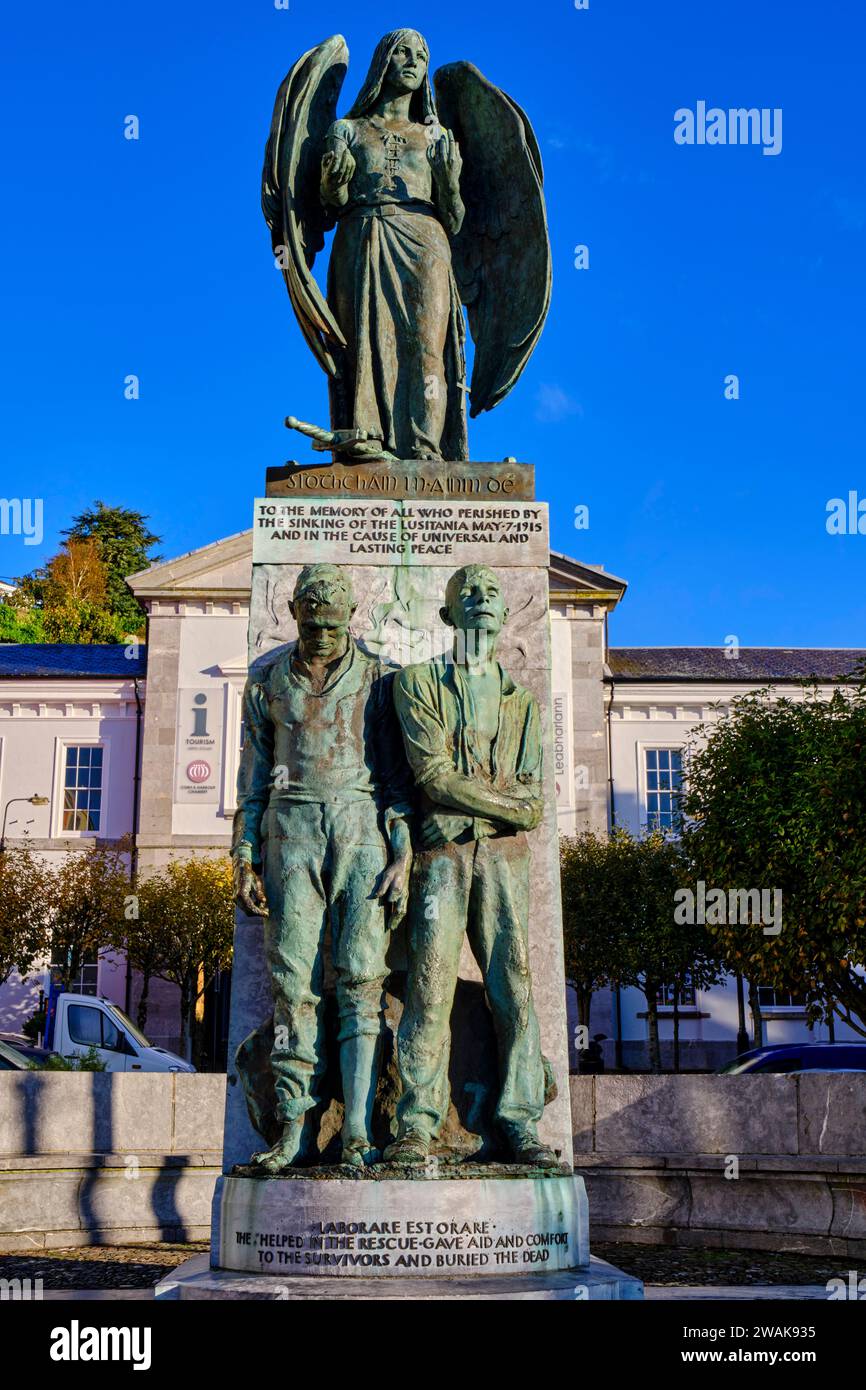 République d'Irlande, comté de Cork, Cobh, mémorial de Lusitania Banque D'Images