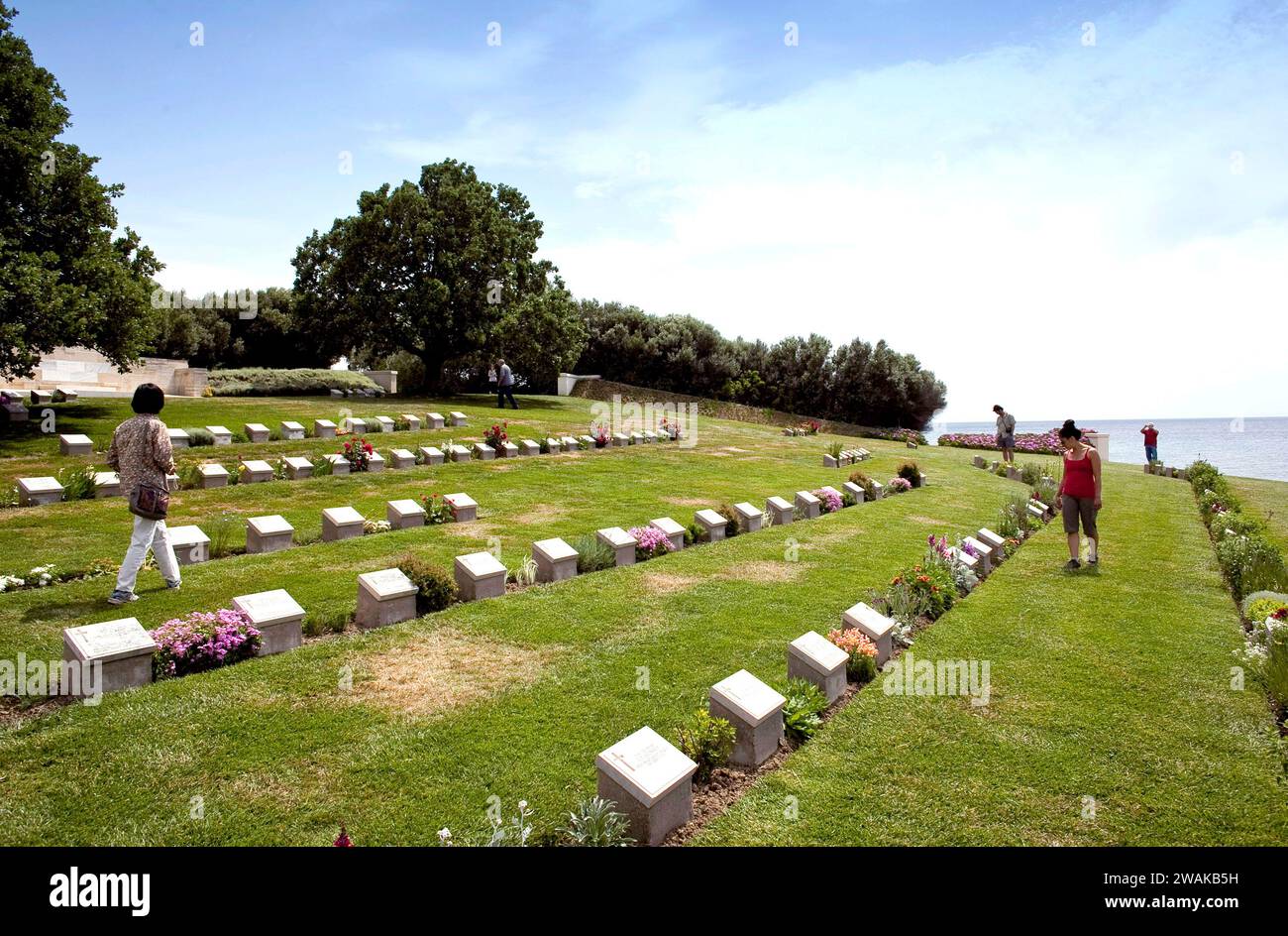 Cimetière des soldats australiens et néo-zélandais avec le Lone Pine sur la péninsule de Gallipoli en Turquie. vvbvanbree photographie Banque D'Images