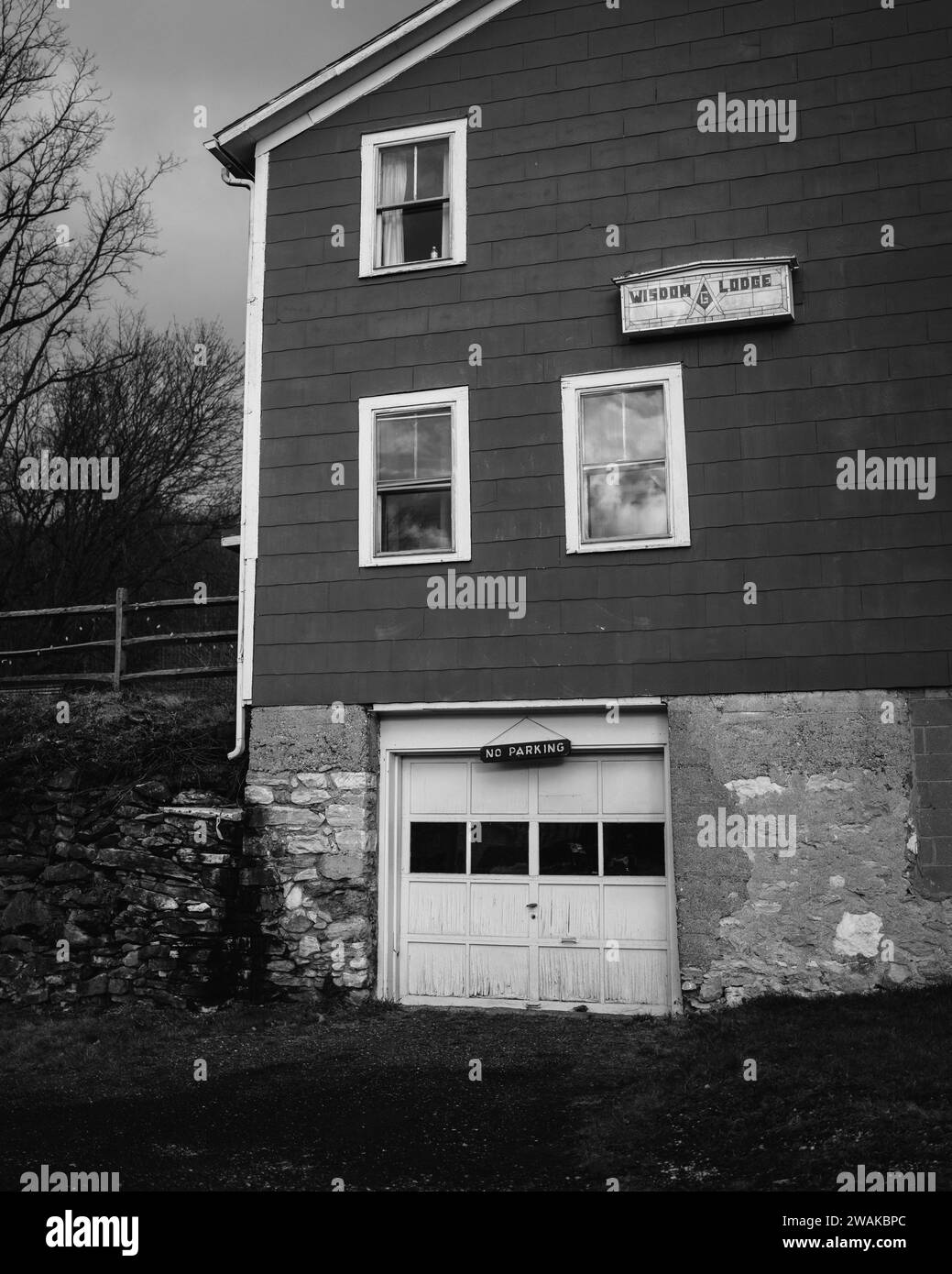Signe Wisdom Lodge à West Stockbridge, Massachusetts Banque D'Images