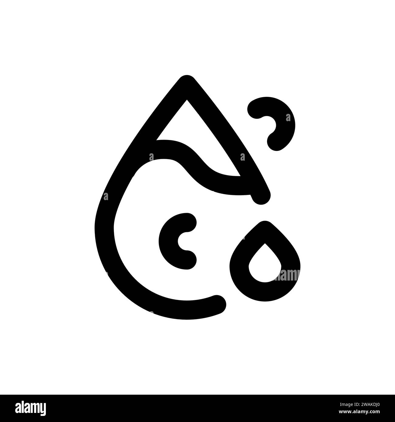 Icône noire de ligne de graisse monoinsaturée. Faits nutritionnels. Illustration de Vecteur