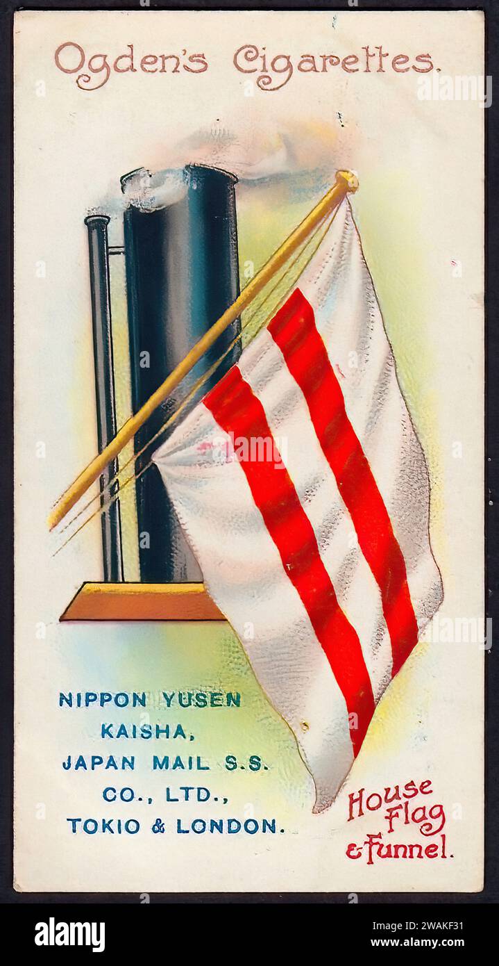 Nippon Yusen - Illustration de carte de cigarette vintage Banque D'Images