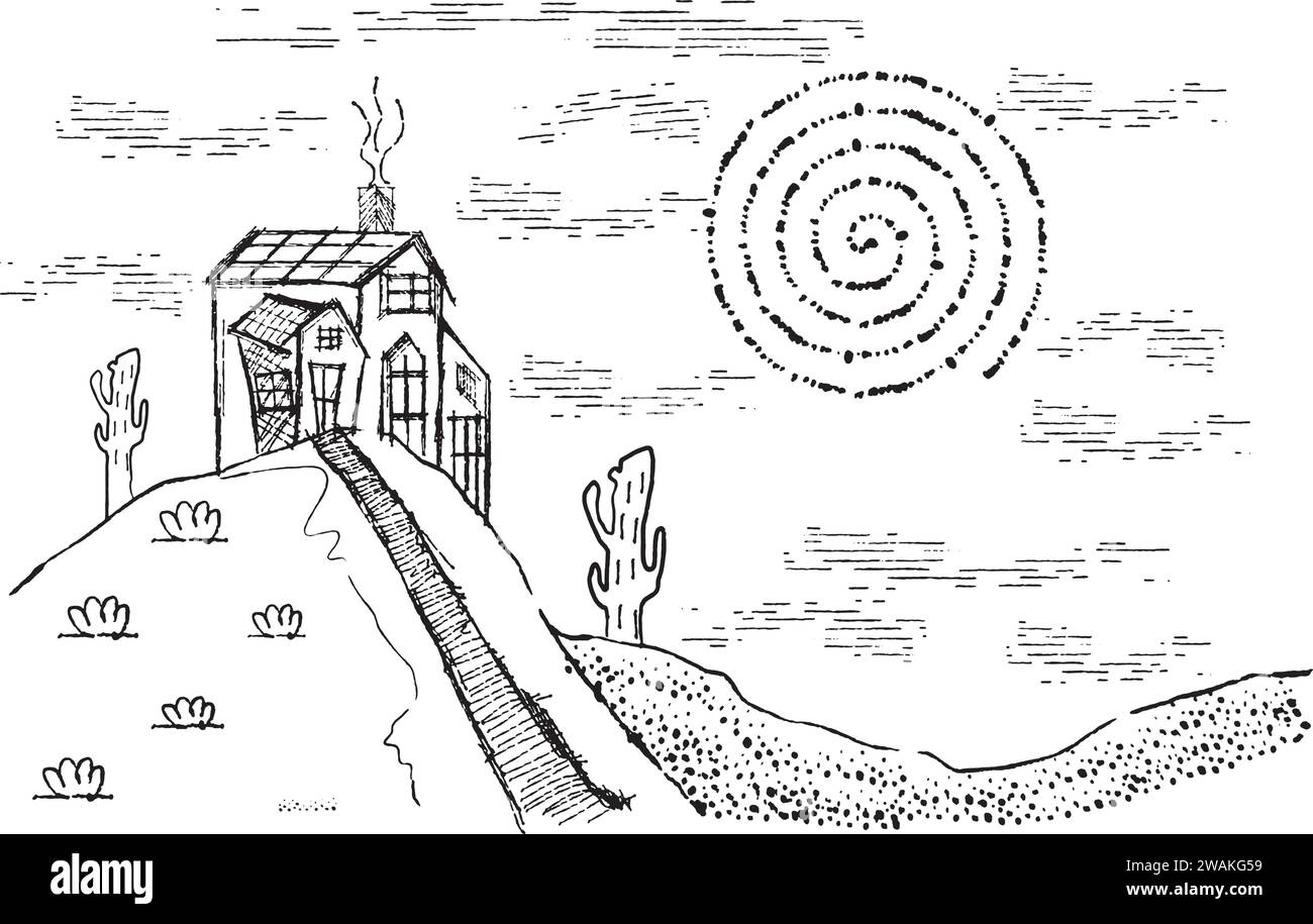 illustration du cordel de l'église nord-est Illustration de Vecteur