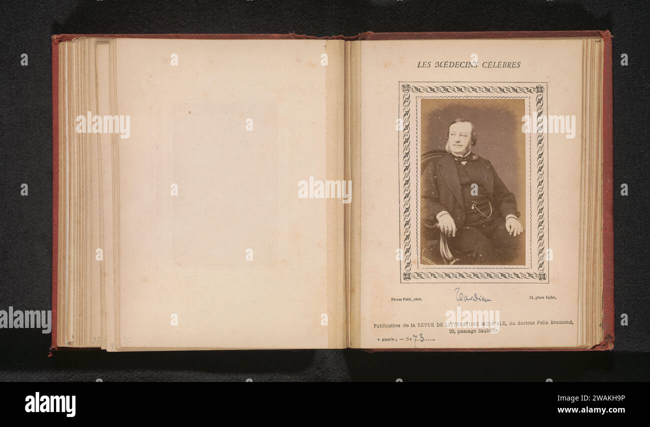 Portret van Auguste Ambroise Tardieu, Pierre petit, c. 1871 - C. 1879 photographie papier albumen print personnages historiques. homme adulte Banque D'Images