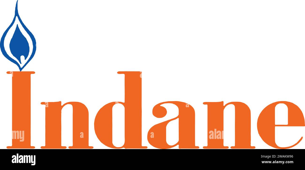 Logo gaz Indane dans Vector | Indane LPG Illustration de Vecteur