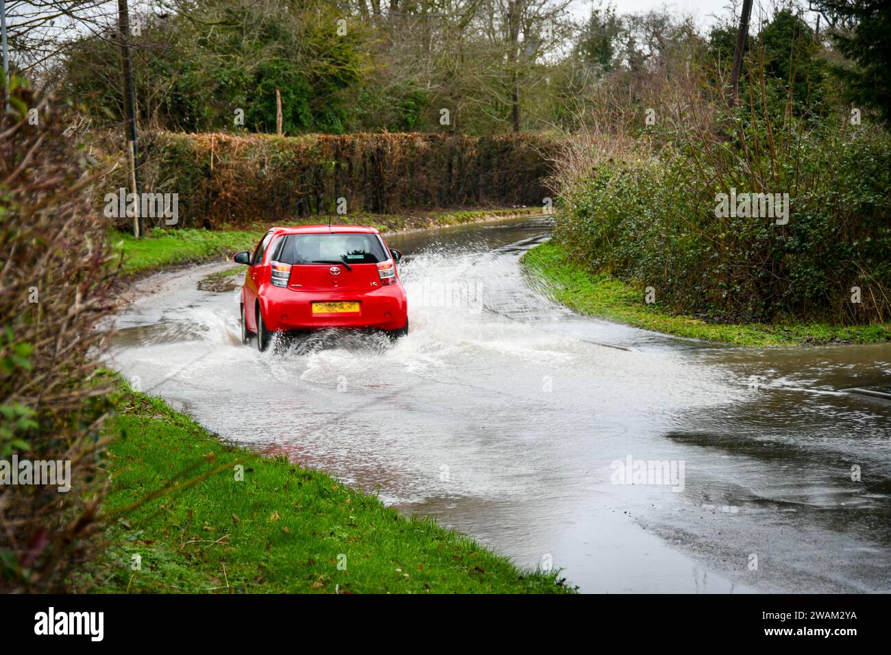Inondation du Cambridgeshire Banque D'Images