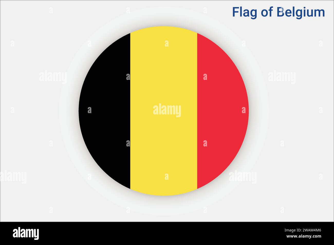 Drapeau haut détaillé de Belgique. Drapeau national de la Belgique. Europe. Illustration 3D. Illustration de Vecteur