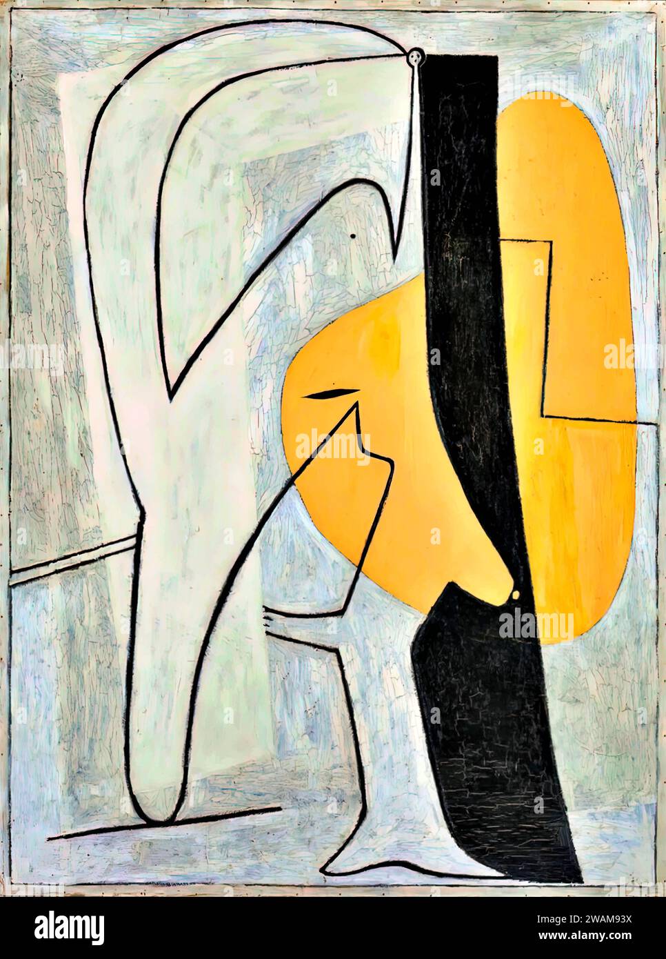 Figure, 1927 (peinture) de l'artiste Picasso, Pablo (1881-1973) Espagnol. Illustration de Vecteur