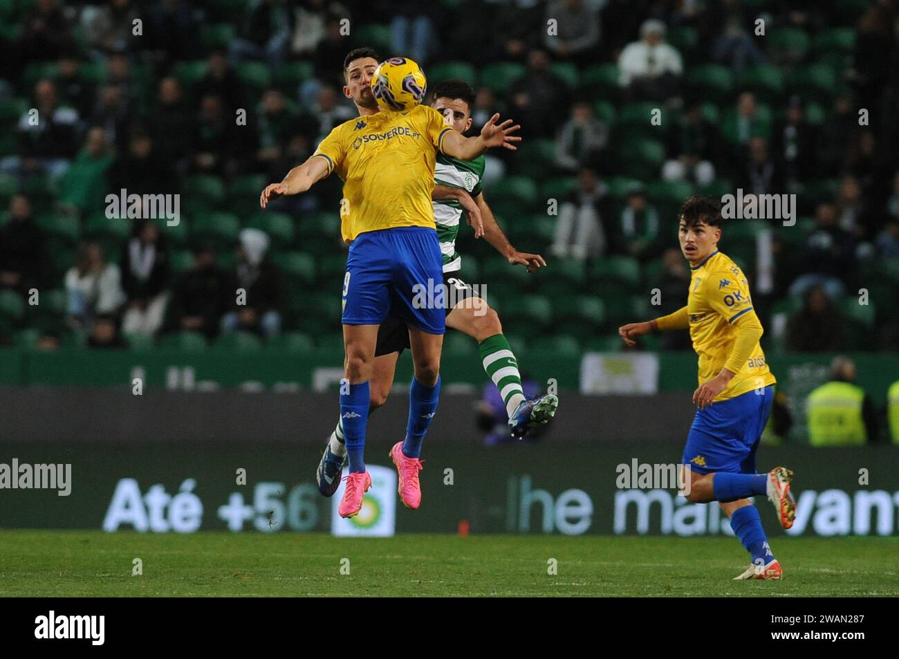 Lisbonne, Portugal. 05 janvier 2024. Lisbonne, 01/05/2024 - le Sporting CP a accueilli Estoril Praia ce soir au stade Alvalade de Lisbonne, dans un match comptant pour la 16e manche de la I League de la saison 2023/2024. Alejandro marqués (Álvaro Isidoro/Global Imagens) crédit : Atlantico Press/Alamy Live News Banque D'Images