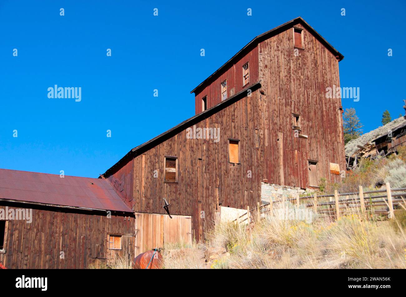 Moulin à Bayhorse Bayhorse, Ville, pays des Yankee Fork State Park, New York Banque D'Images