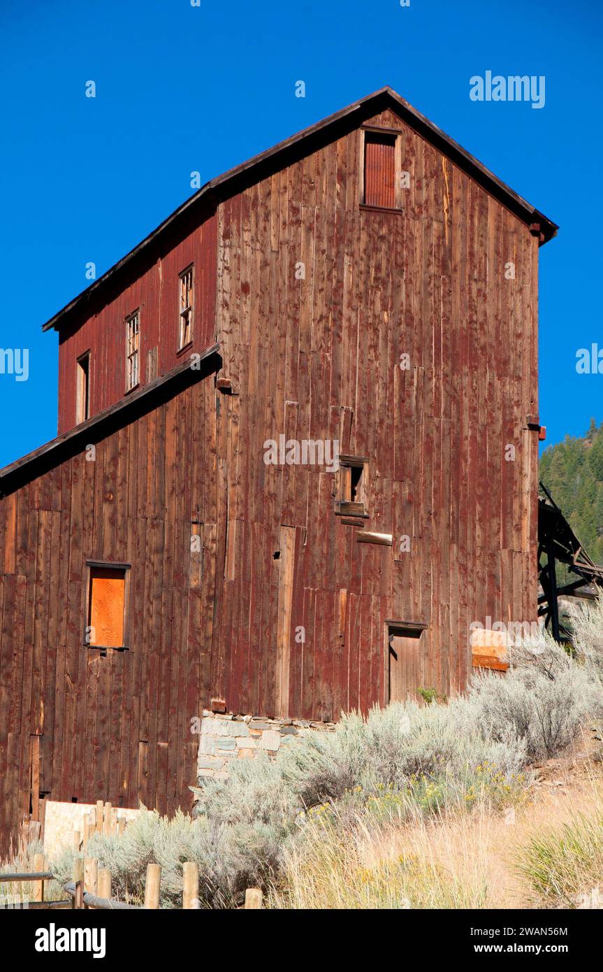 Moulin à Bayhorse Bayhorse, Ville, pays des Yankee Fork State Park, New York Banque D'Images