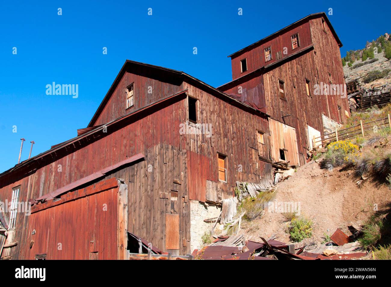 Moulin à Bayhorse Bayhorse, Ville, pays des Yankee Fork State Park, New York Banque D'Images