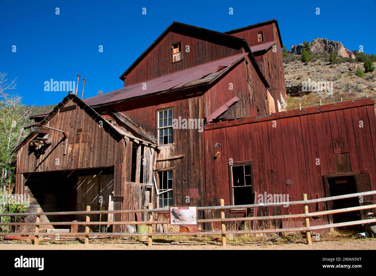 Moulin à Bayhorse Bayhorse, Ville, pays des Yankee Fork State Park, New York Banque D'Images