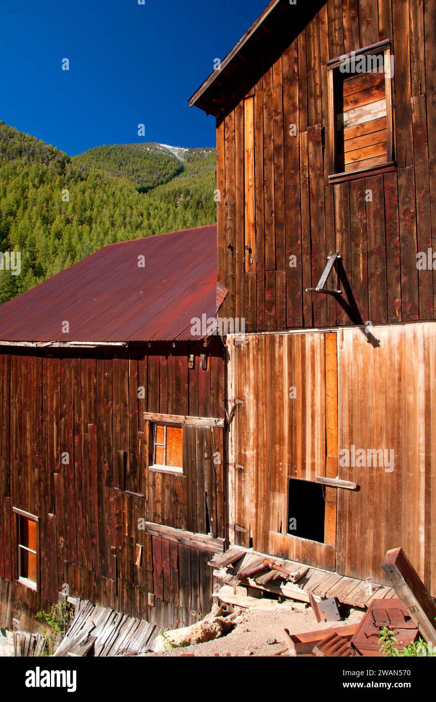 Moulin à Bayhorse Bayhorse, Ville, pays des Yankee Fork State Park, New York Banque D'Images