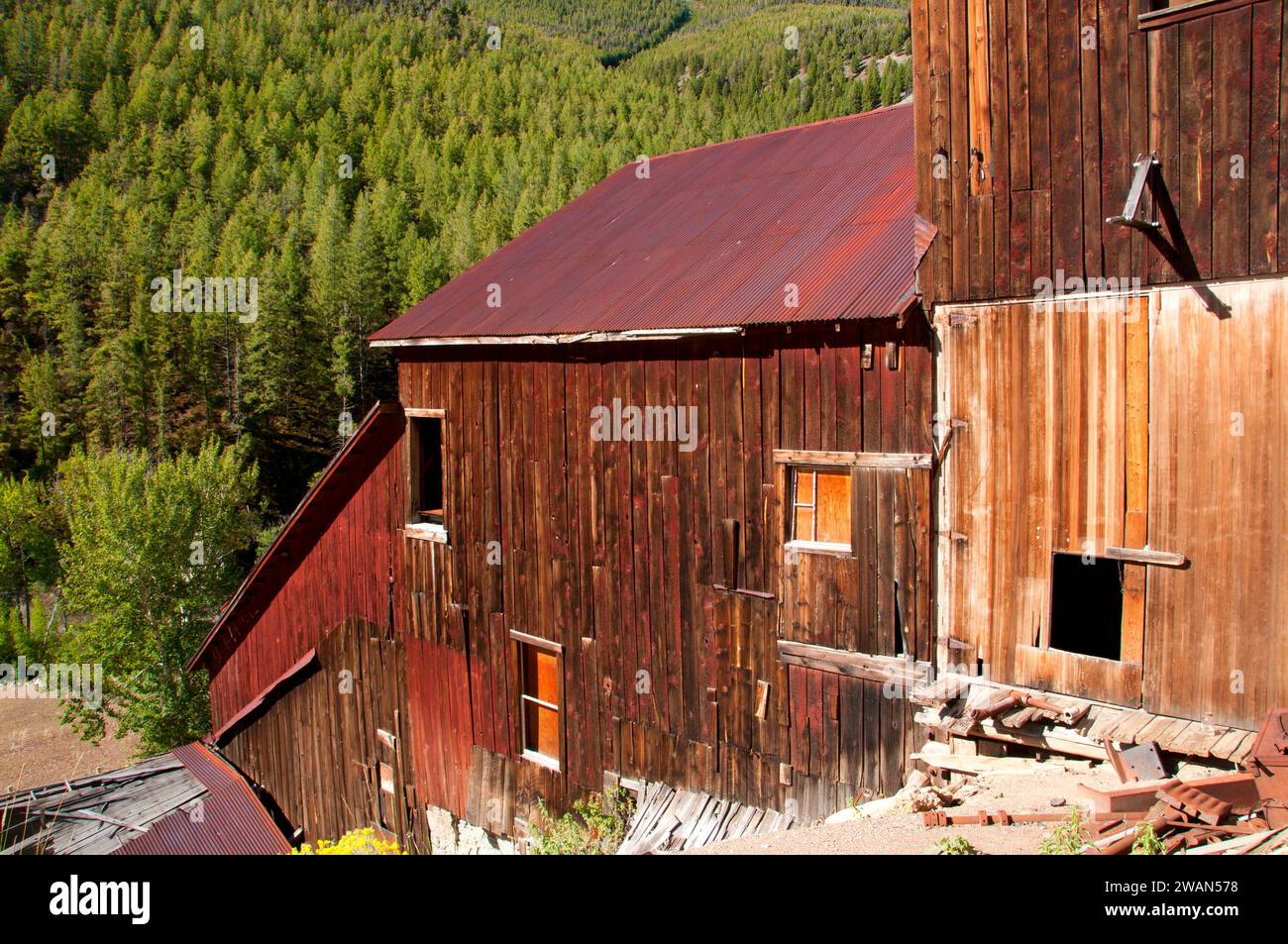 Moulin à Bayhorse Bayhorse, Ville, pays des Yankee Fork State Park, New York Banque D'Images