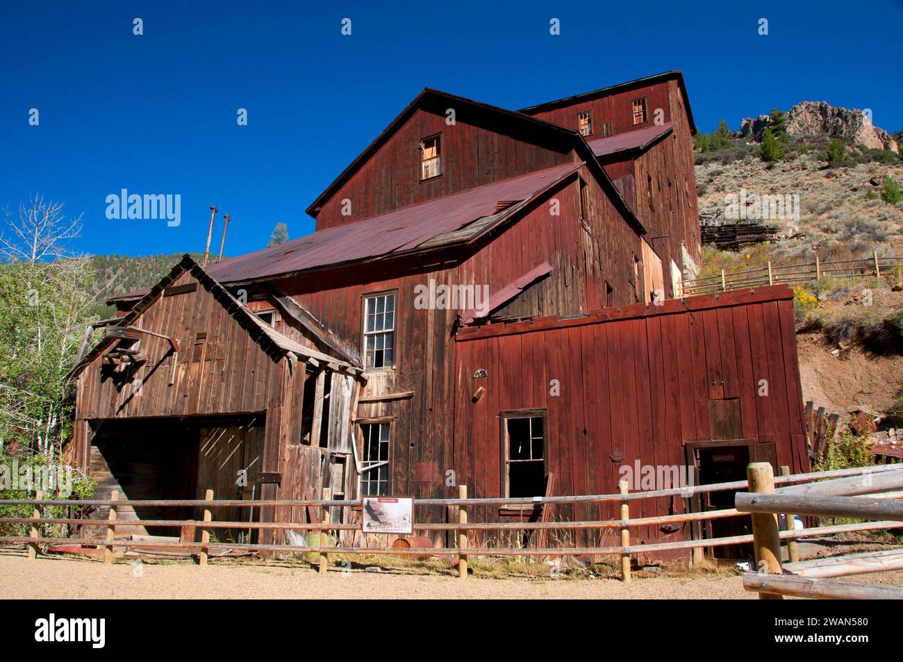 Moulin à Bayhorse Bayhorse, Ville, pays des Yankee Fork State Park, New York Banque D'Images