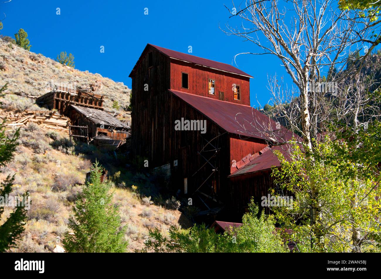 Moulin à Bayhorse Bayhorse, Ville, pays des Yankee Fork State Park, New York Banque D'Images