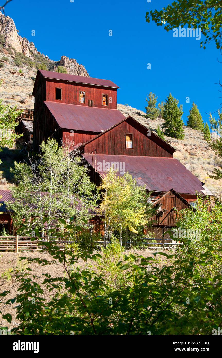 Moulin à Bayhorse Bayhorse, Ville, pays des Yankee Fork State Park, New York Banque D'Images