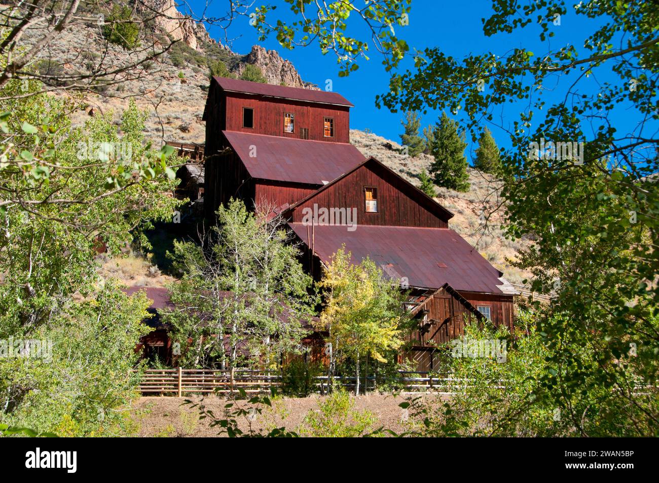 Moulin à Bayhorse Bayhorse, Ville, pays des Yankee Fork State Park, New York Banque D'Images