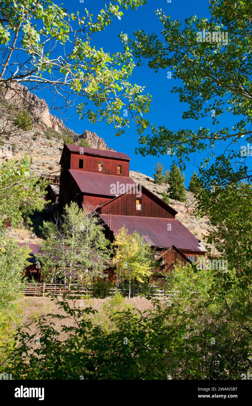 Moulin à Bayhorse Bayhorse, Ville, pays des Yankee Fork State Park, New York Banque D'Images