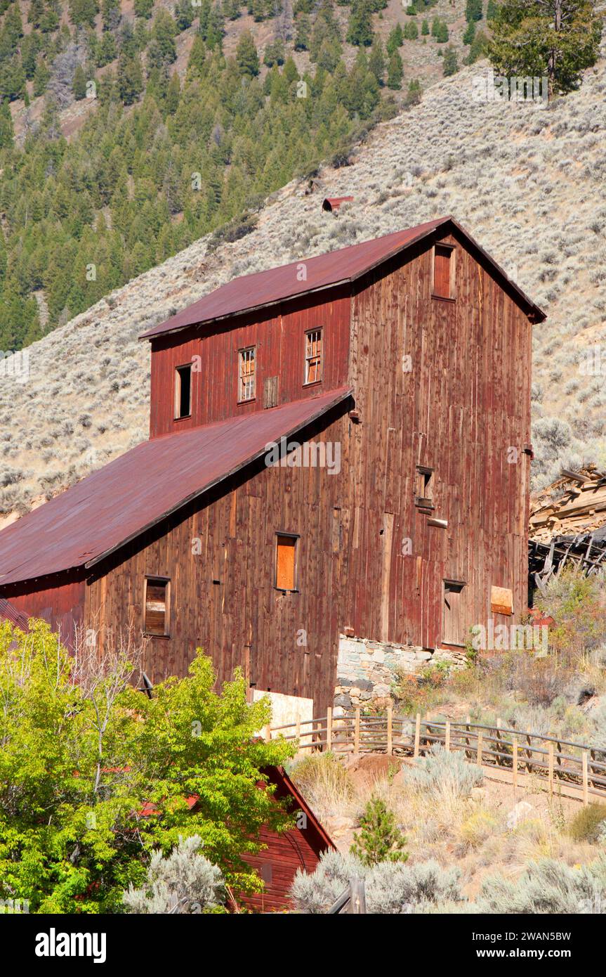 Moulin à Bayhorse Bayhorse, Ville, pays des Yankee Fork State Park, New York Banque D'Images
