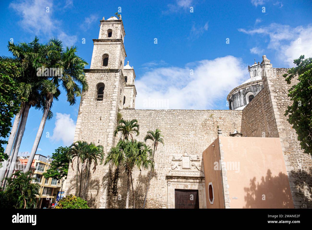 Merida Mexique,centro historico quartier historique central,le presbytère Jésus troisième ordre,église Iglesia de Rectoria,Calle 60,extérieur extérieur extérieur,bâtiment f Banque D'Images