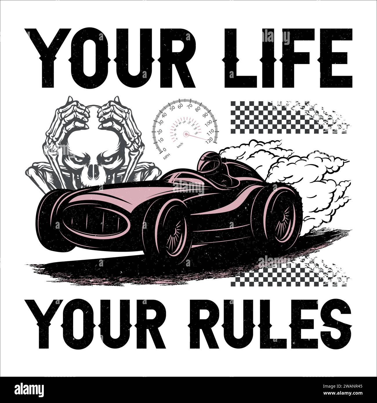 Motif voiture T-shirt Illustration de Vecteur