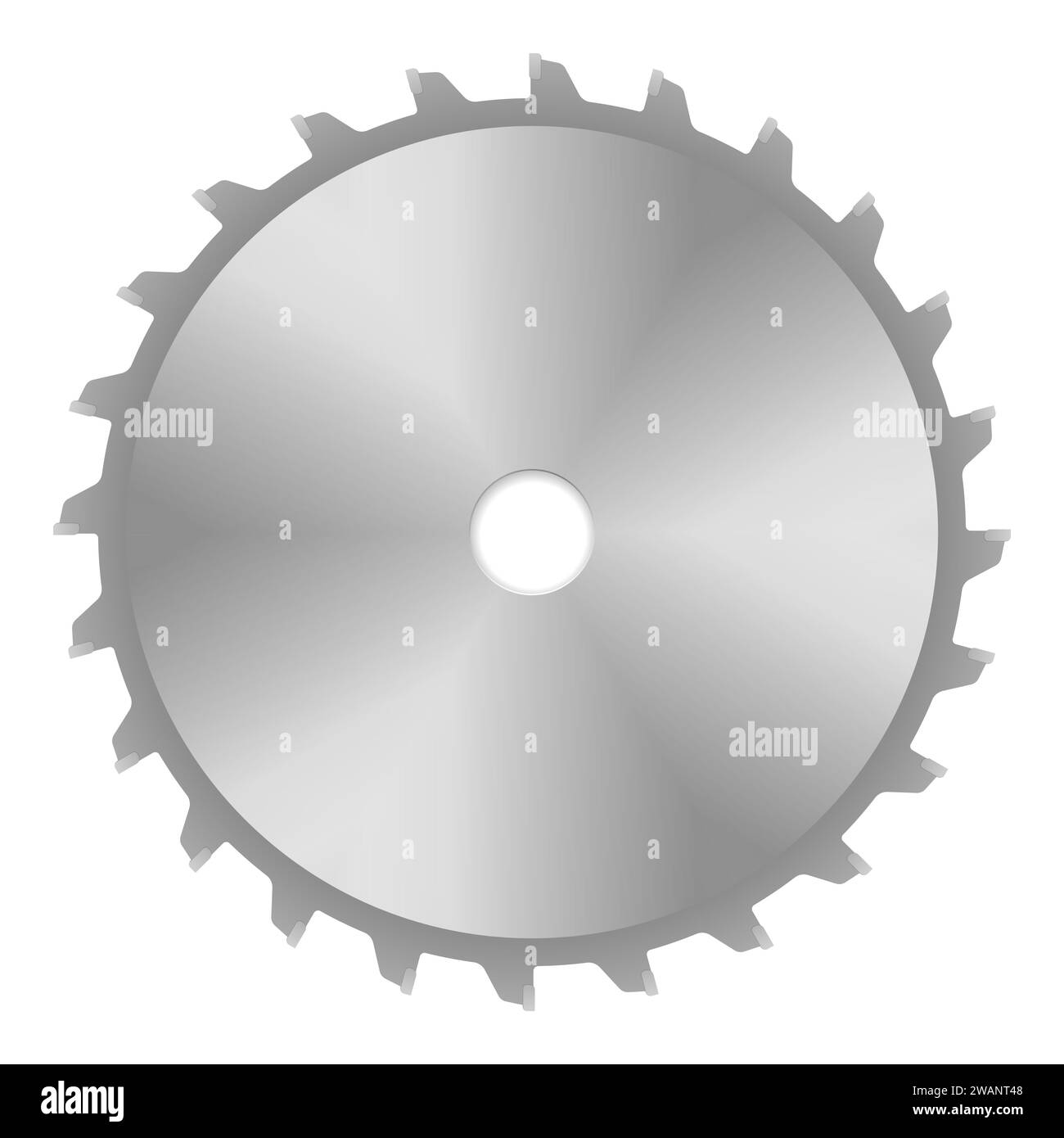 Lame de scie sur fond blanc. Illustration vectorielle. Banque D'Images