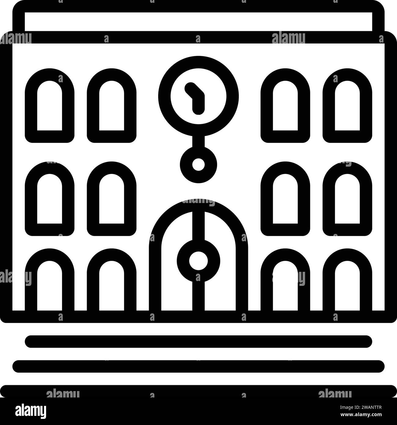 Icône pour le collège, l'université Illustration de Vecteur