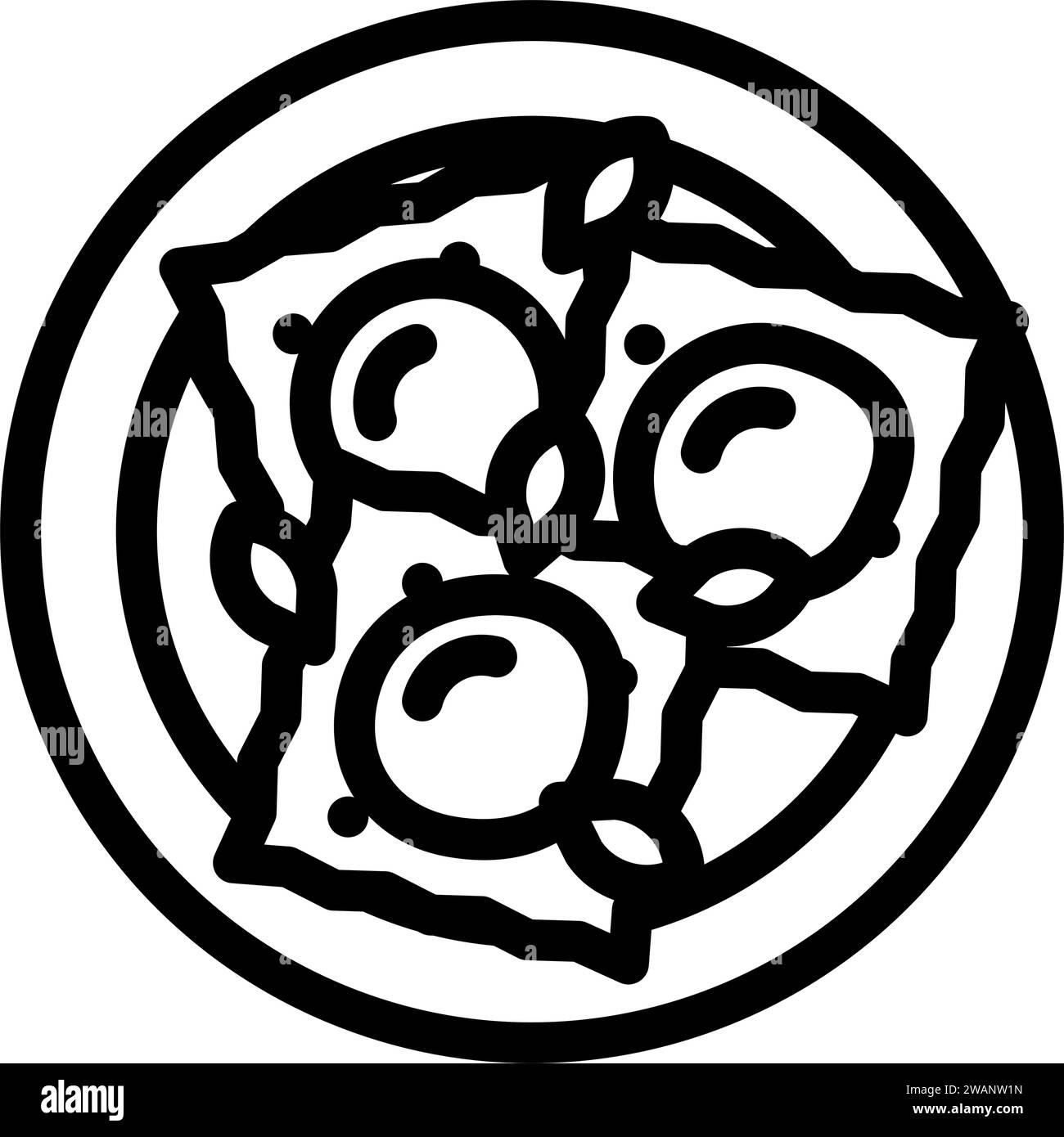 ravioli pasta italian cuisine line illustration vectorielle d'icône Illustration de Vecteur