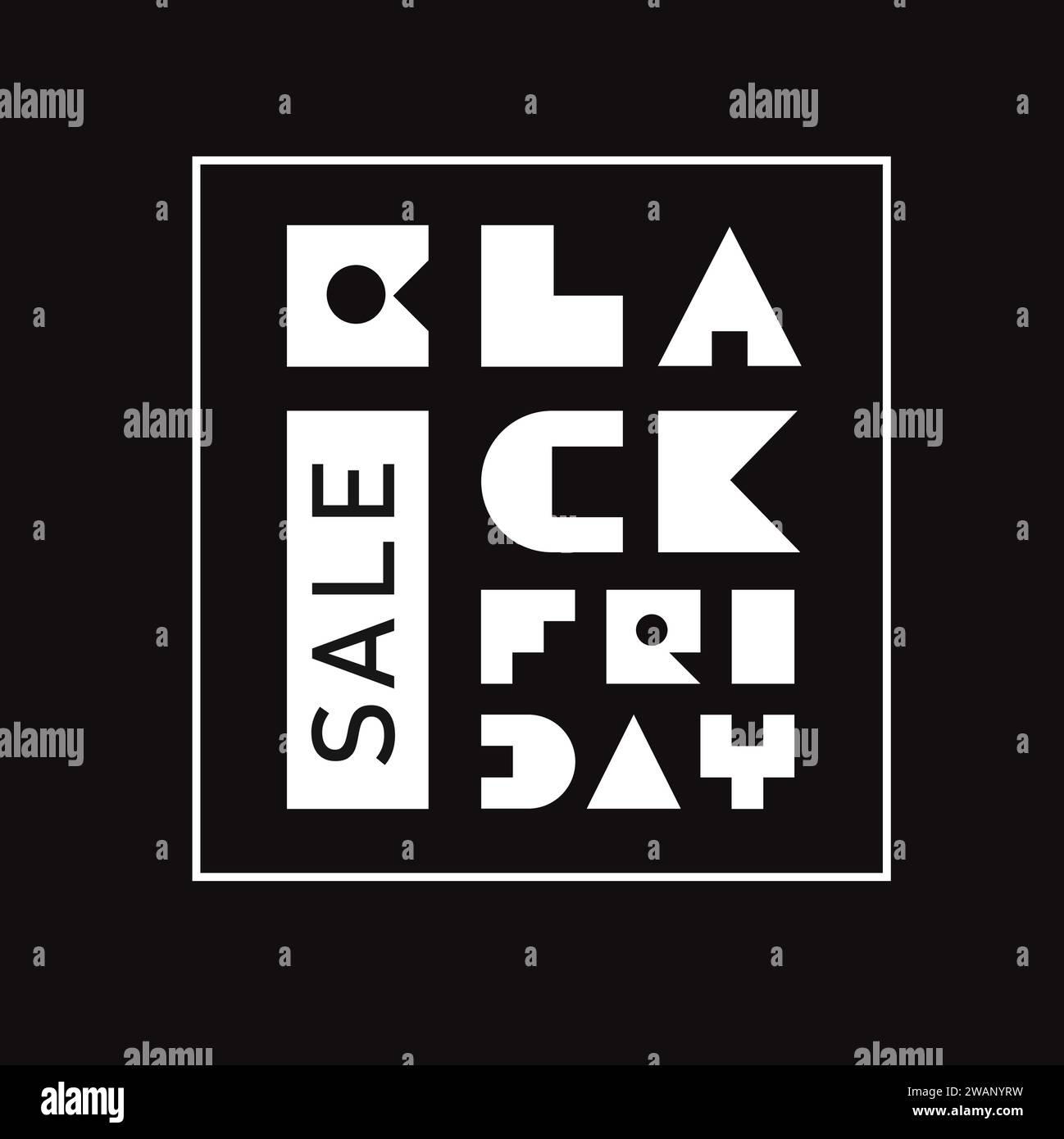 Bannière de vente Black Friday. Modèle de conception de vecteur de bannière de vente Black Friday Illustration de Vecteur