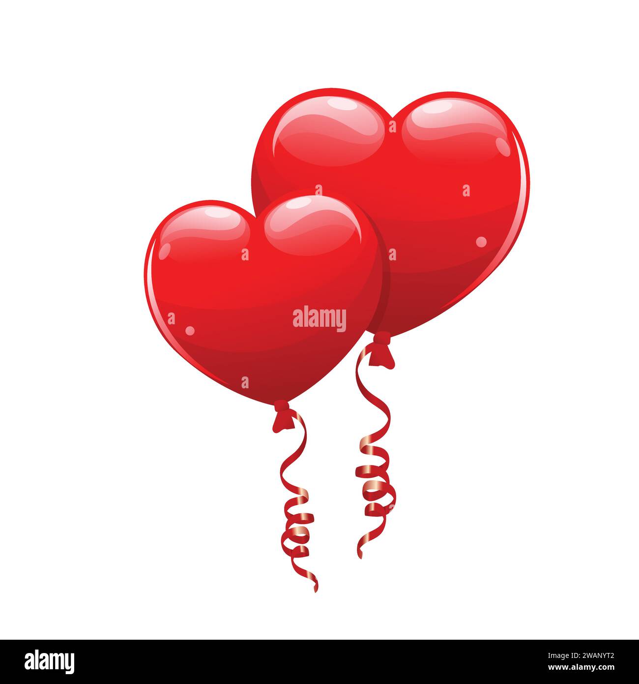 vecteur de ballons de coeur rouge pour des vacances ou une célébration Illustration de Vecteur