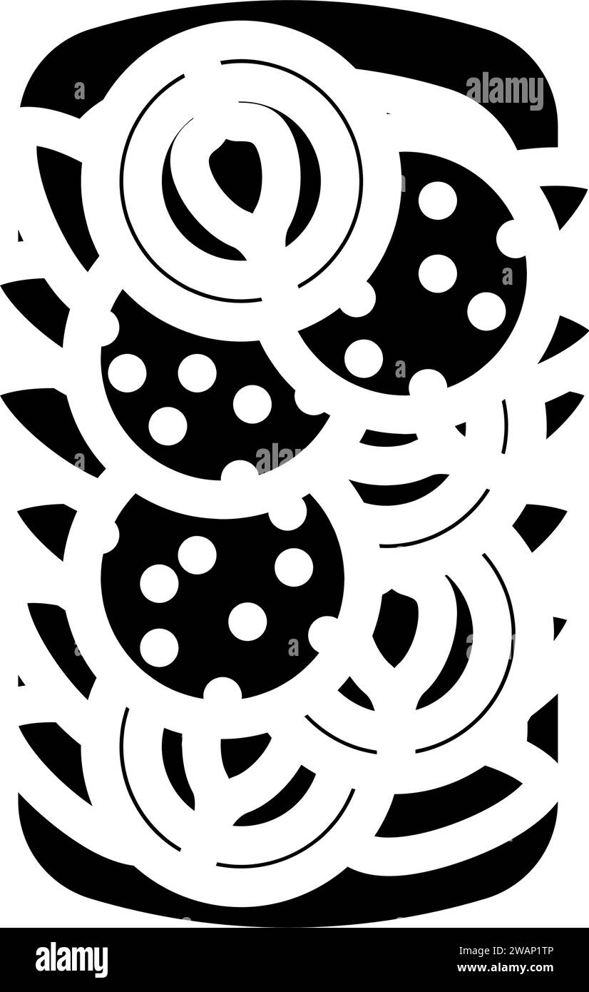 caprese salade de cuisine italienne glyphe icône illustration vectorielle Illustration de Vecteur