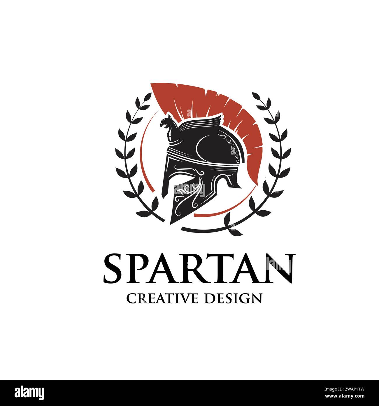 illustration vectorielle du logo du casque guerrier spartan Illustration de Vecteur