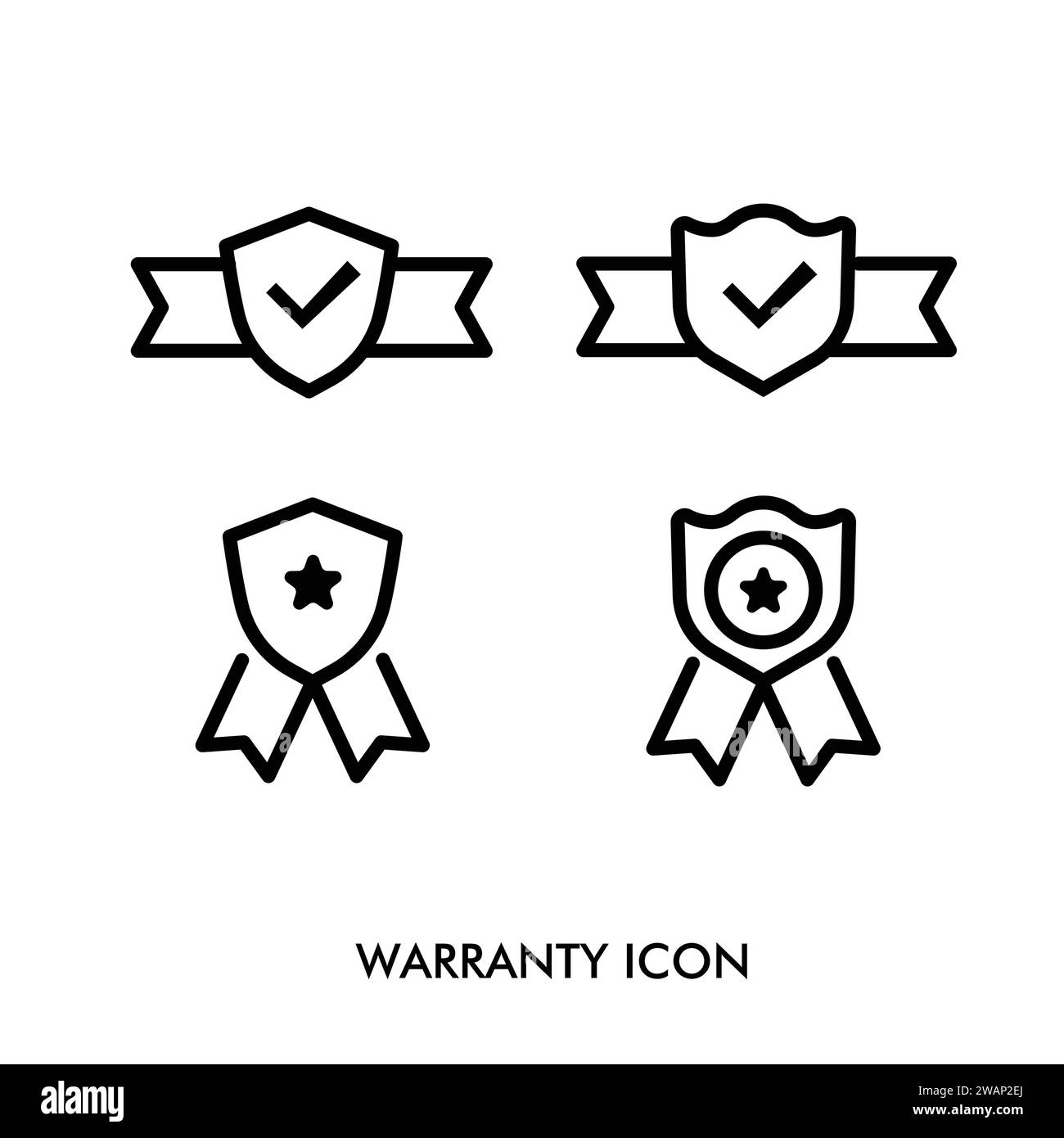 Vecteur d'icône de garantie de lignes simples. Icône symbole de garantie Illustration de Vecteur