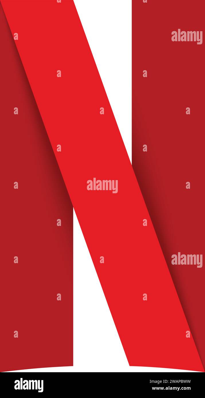 Logo Netflix dans le vecteur | icône Netflix | icône lettre modèle graphique Illustration de Vecteur