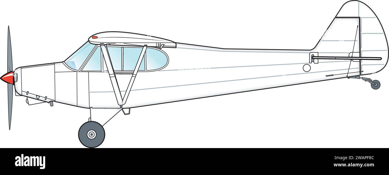 Einmotoriger Hochdecker Illustration de Vecteur