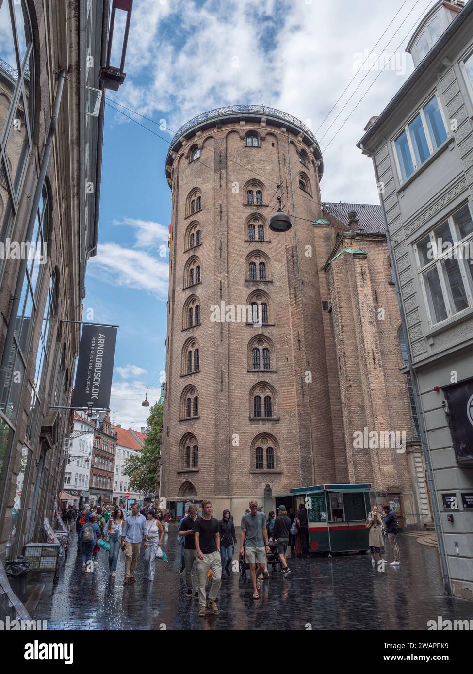 Le Rundetaarn (la Tour ronde), une tour du XVIIe siècle construite comme observatoire astronomique, Copenhague, Danemark. Banque D'Images