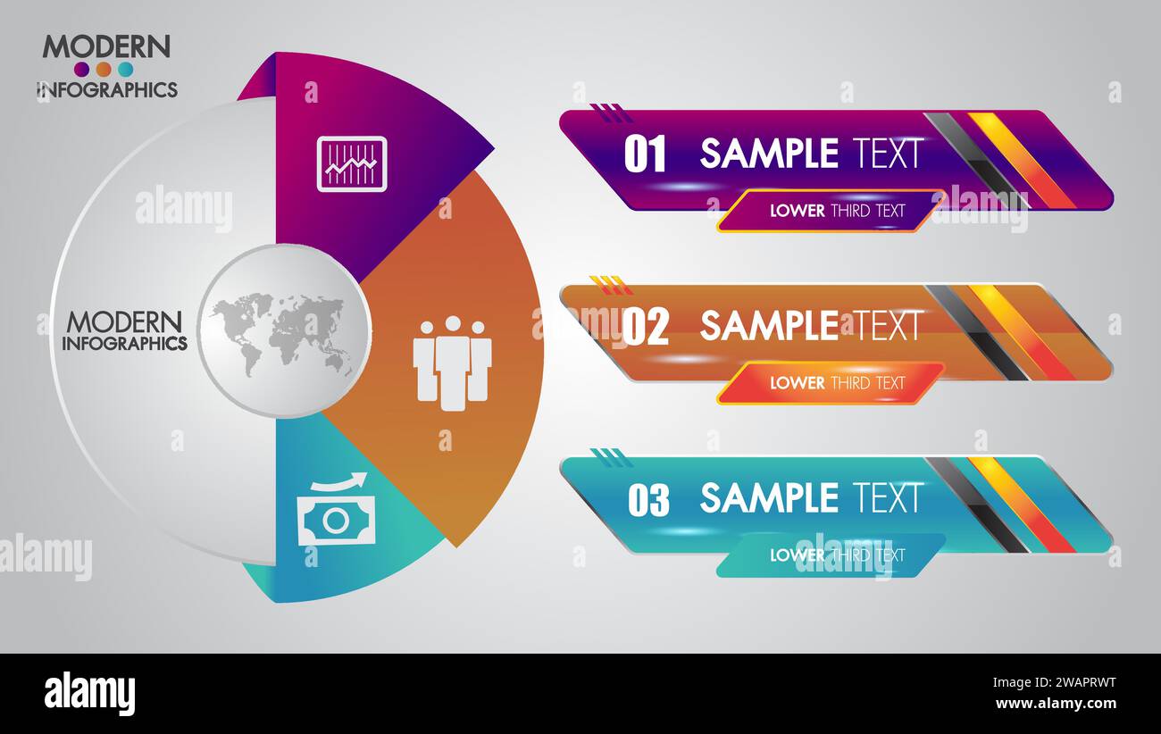 Modèle d'infographie commerciale pour diagramme, graphique, présentation et graphique Illustration de Vecteur