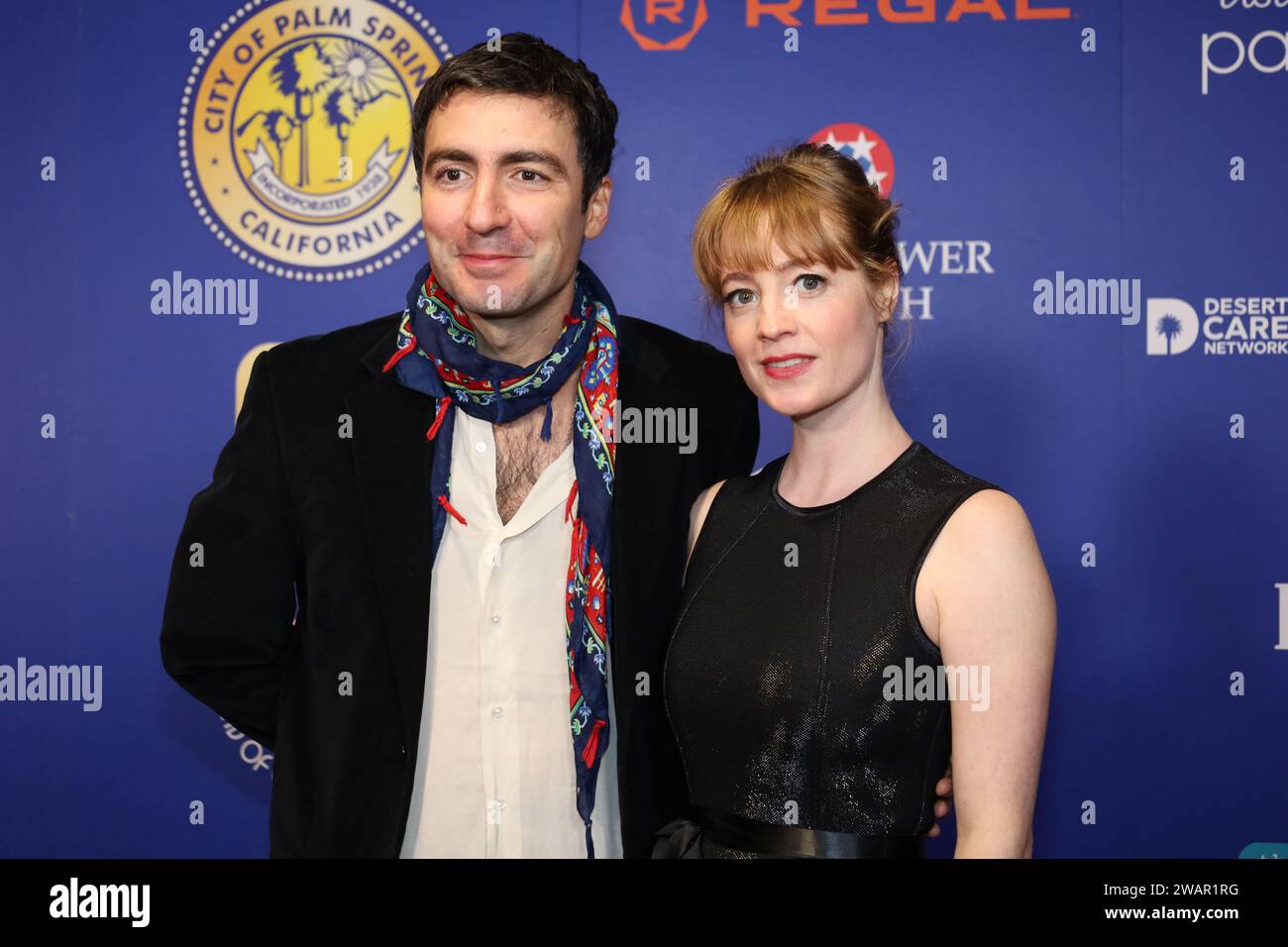 Palm Springs, Californie, États-Unis 5 janvier 2024. L'actrice Leonie Benesch du ''The Teacher's Lounge'' pose ensemble sur le tapis rouge pour la soirée d'ouverture du Festival international du film de Palm Springs au Richards Center for the Arts de Palm Springs High School à Palm Springs, CA, le vendredi 5 janvier 2024. (Image de crédit : © Amy Katz/ZUMA Press Wire) USAGE ÉDITORIAL SEULEMENT! Non destiné à UN USAGE commercial ! Banque D'Images