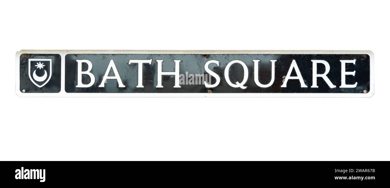 Bath Square - rue / nom de la route - découpe. Banque D'Images