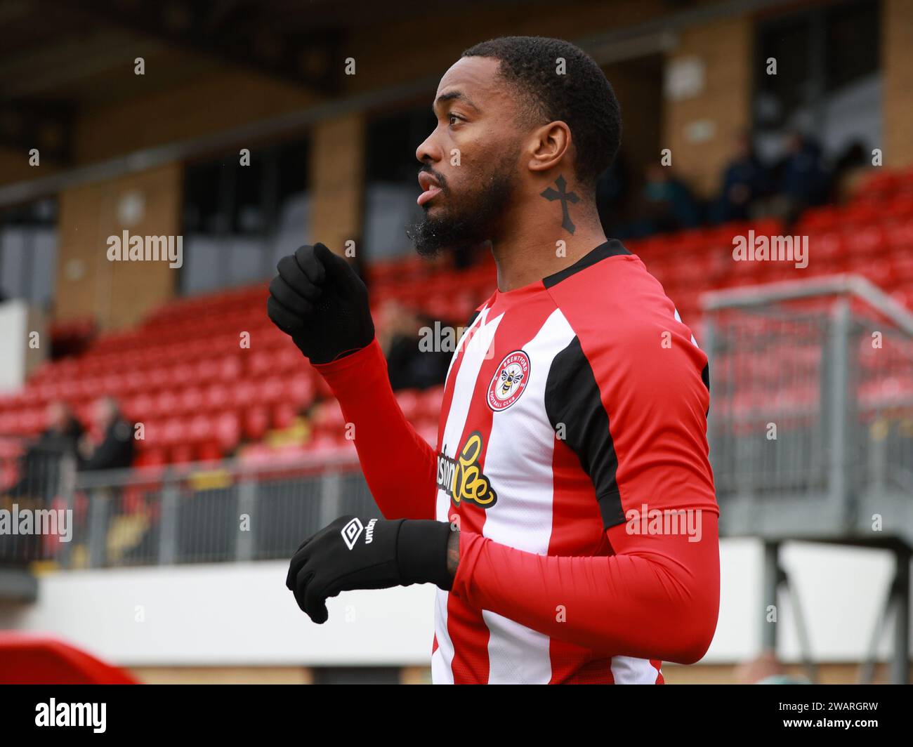 Staines-upon-Thames, Royaume-Uni, 6 janvier 2024. Ivan Toney de Brentford B au Brentford B v Southampton U23's - amical. Crédit : George Tewkesbury/Brentford FC/Alamy Live News Banque D'Images